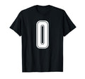 White Sport Team Number 0 T-Shirt - Fun Novelty Design for Adults - T-Shirt, Sweatshirt, Hoodie
