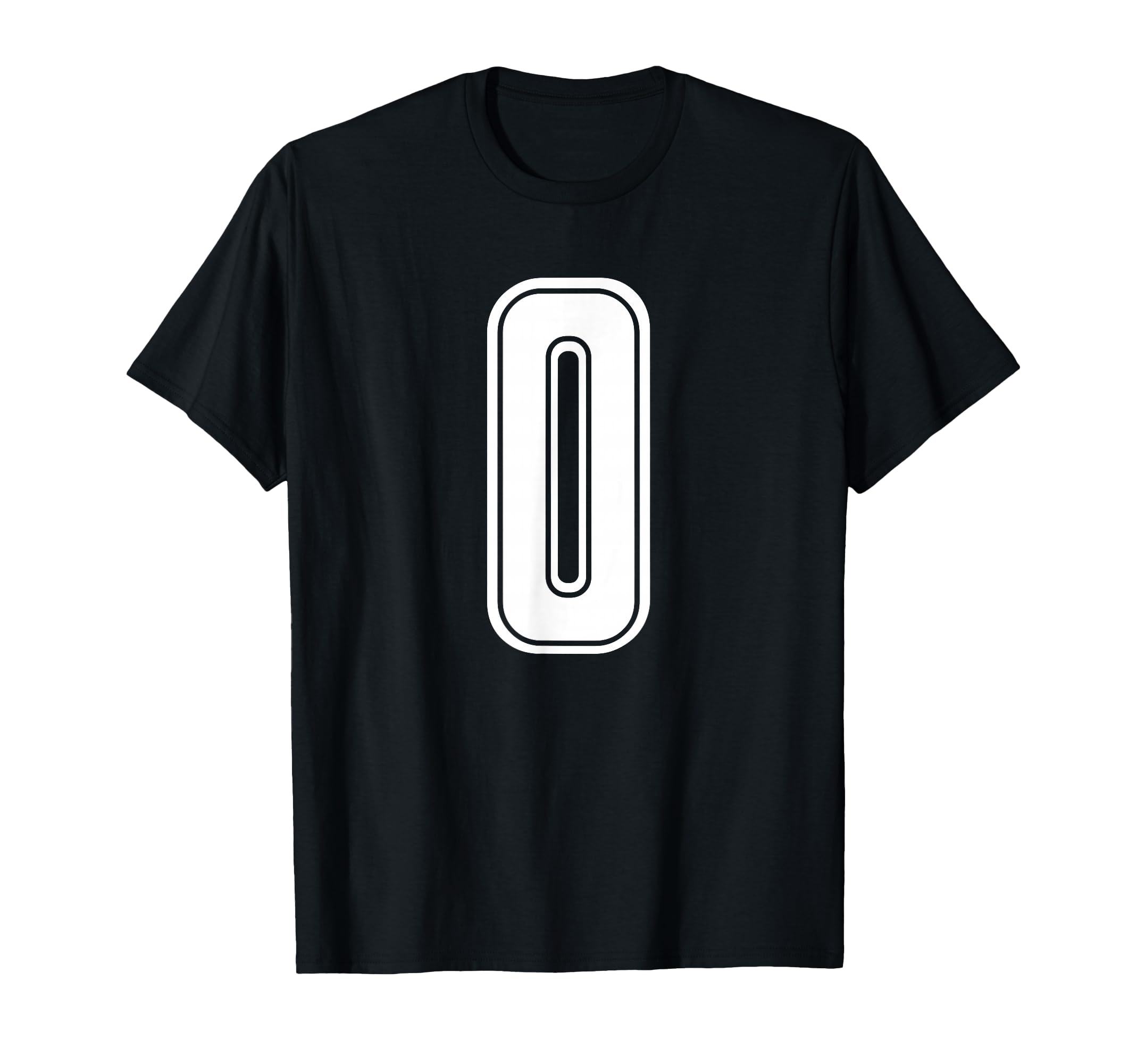 White Sport Team Number 0 T-Shirt - Fun Novelty Design for Adults - T-Shirt, Sweatshirt, Hoodie