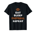 Eat Sleep Football Repeat Love T-Shirt - Trendy Graphic for Adults - T-Shirt, Sweatshirt, Hoodie