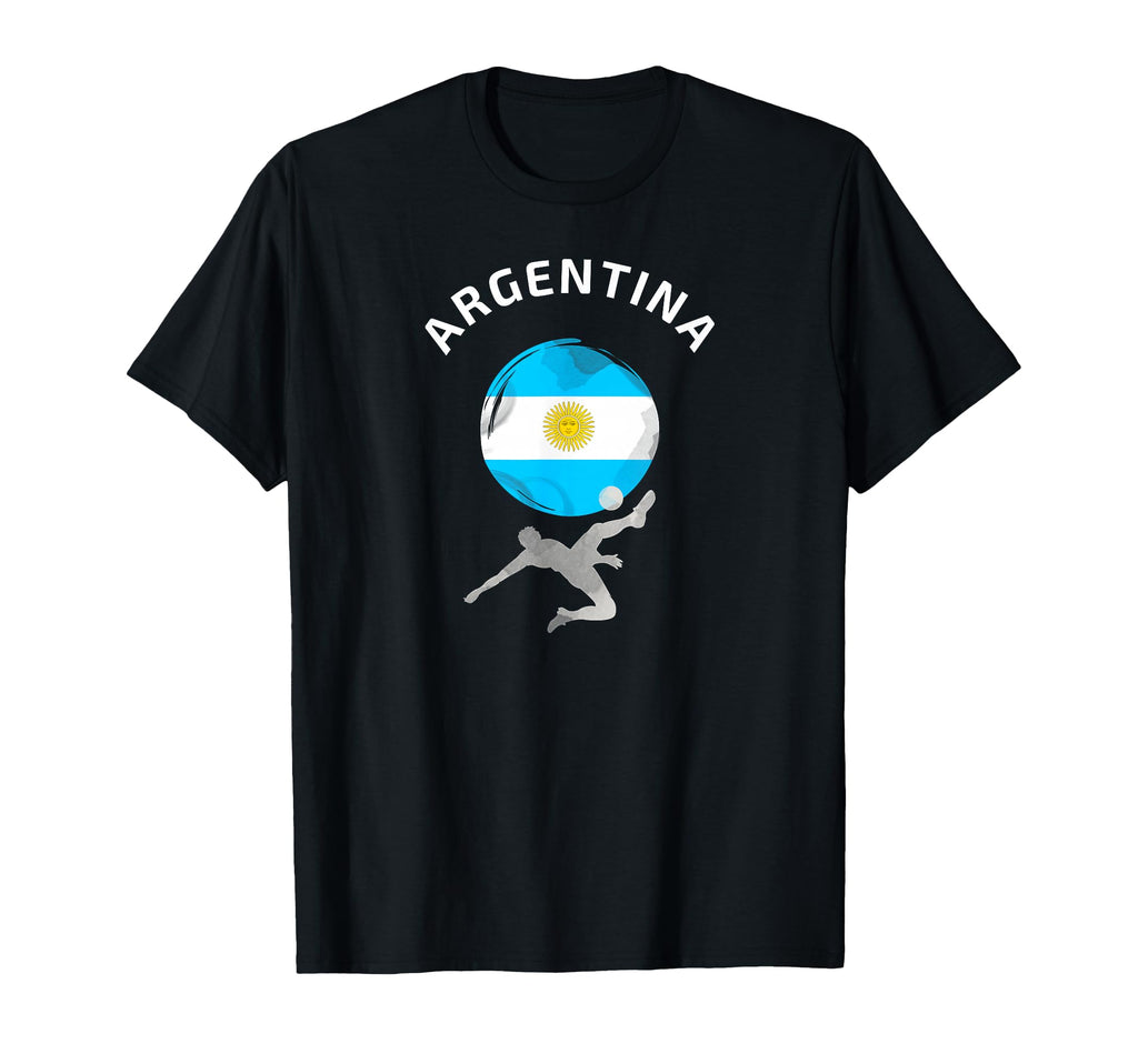 Football Goal Argentina Flag World T-Shirt - Minimalist Print Men Women - T-Shirt, Sweatshirt, Hoodie