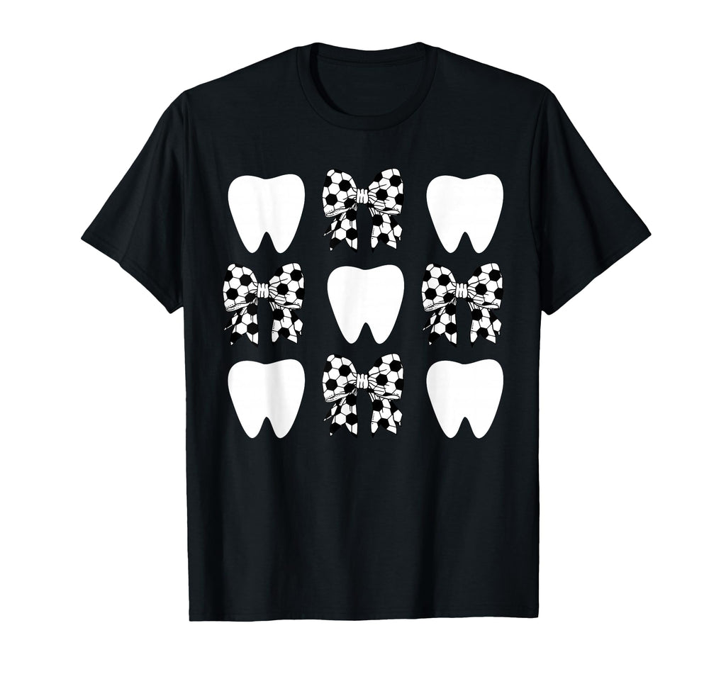 Checkered Coquette Bow Dentist T-Shirt - Aesthetic Graphic for Adults - T-Shirt, Sweatshirt, Hoodie