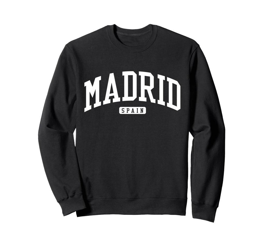 Madrid Spain Espana College Sweatshirt - Trendy Graphic for Adults - T-Shirt, Sweatshirt, Hoodie