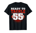 Football 55Th Birthday Player Tackle T-Shirt - Trendy Graphic Men Women - T-Shirt, Sweatshirt, Hoodie