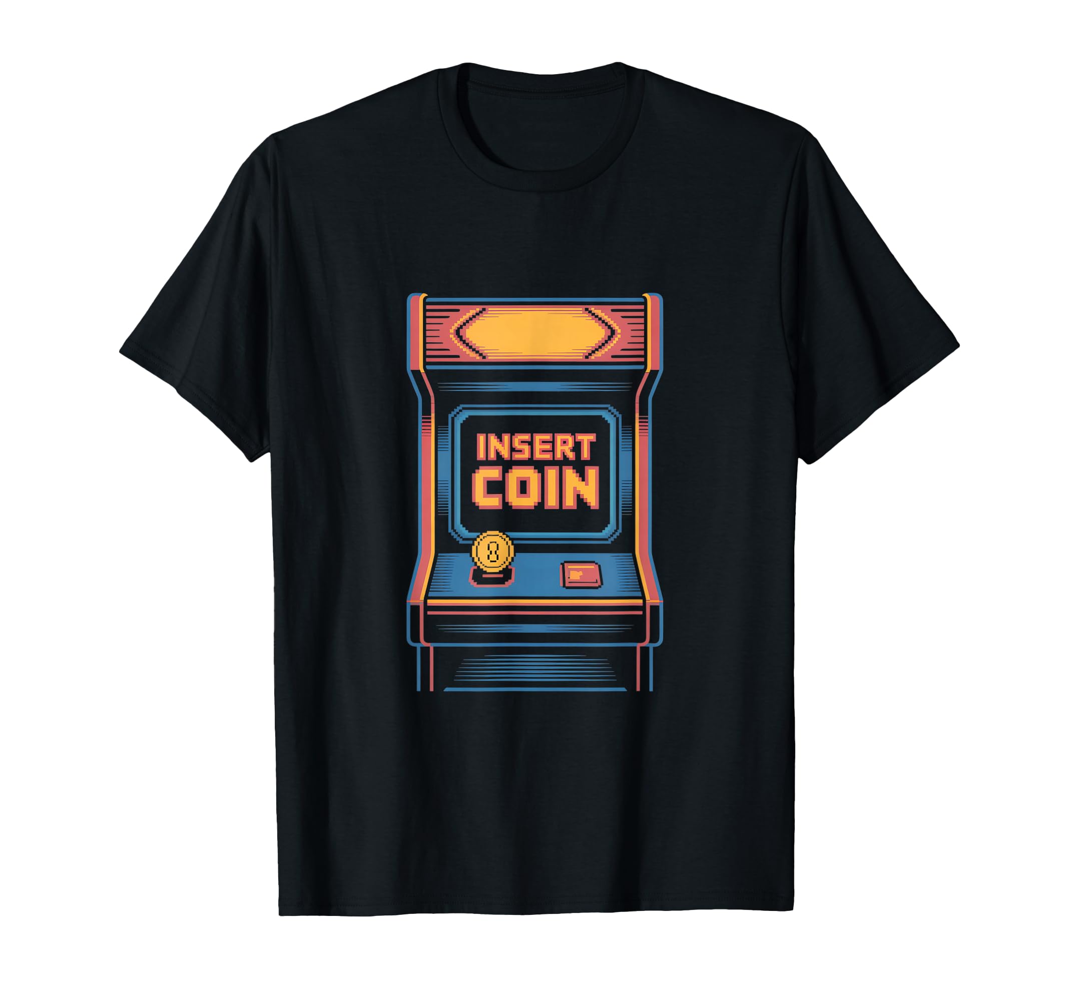 Insert Coin Arcade Cabinet Gaming T-Shirt - Fun Novelty Design Unisex - T-Shirt, Sweatshirt, Hoodie