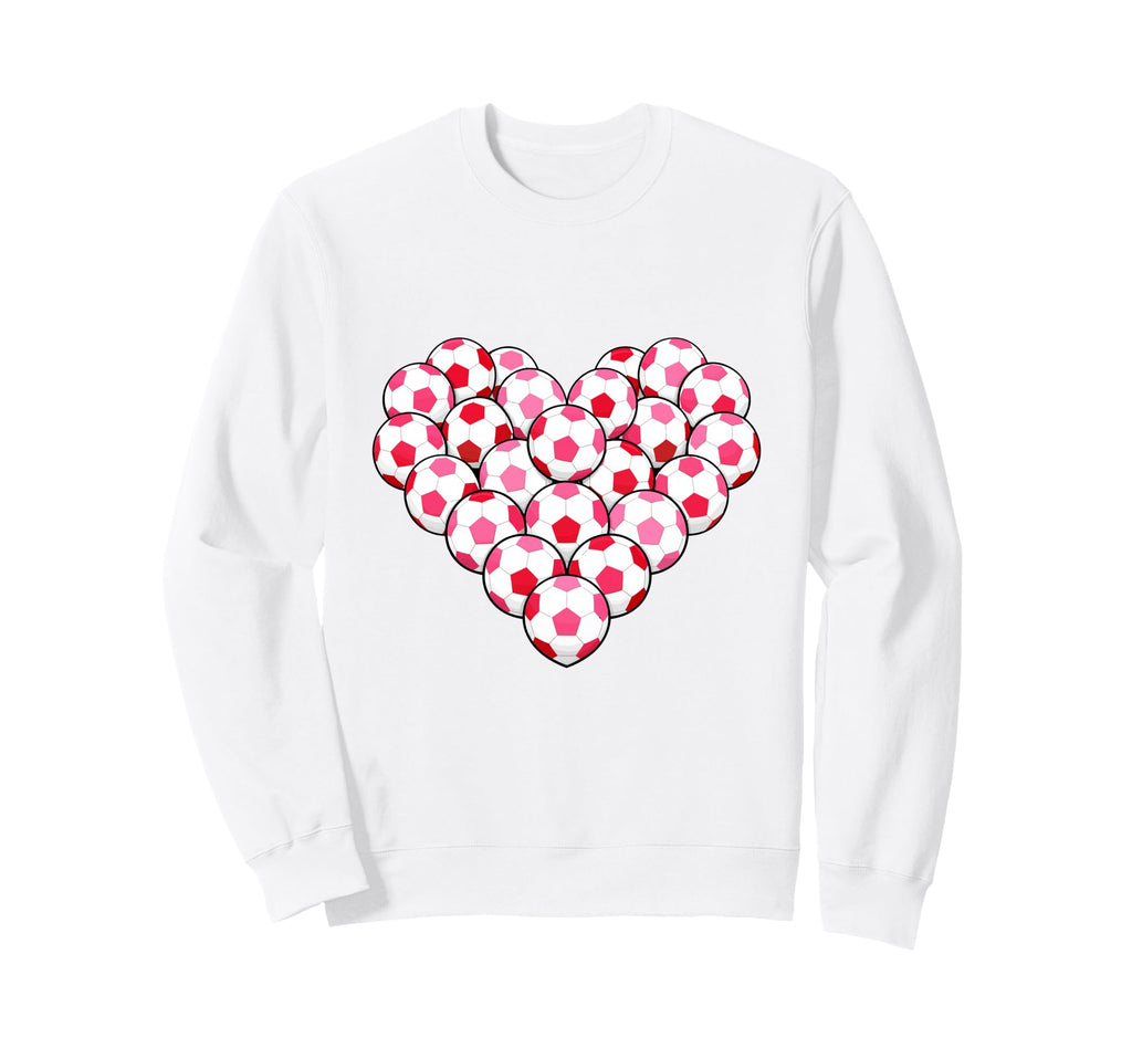 Heart Shaped Soccer Ball Artwork Sweatshirt - Graphic Print for Adults - T-Shirt, Sweatshirt, Hoodie