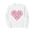 Heart Shaped Soccer Ball Artwork Sweatshirt - Graphic Print for Adults - T-Shirt, Sweatshirt, Hoodie