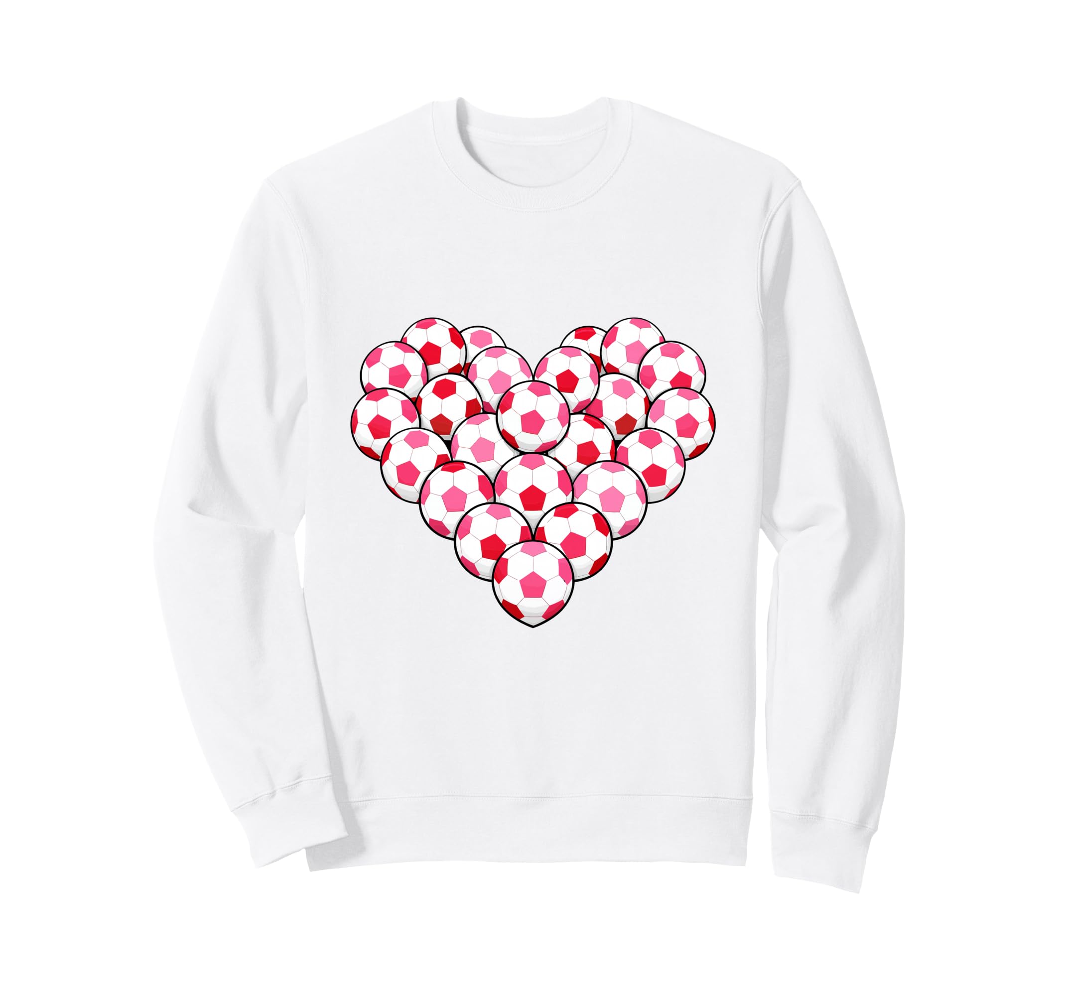 Heart Shaped Soccer Ball Artwork Sweatshirt - Graphic Print for Adults - T-Shirt, Sweatshirt, Hoodie
