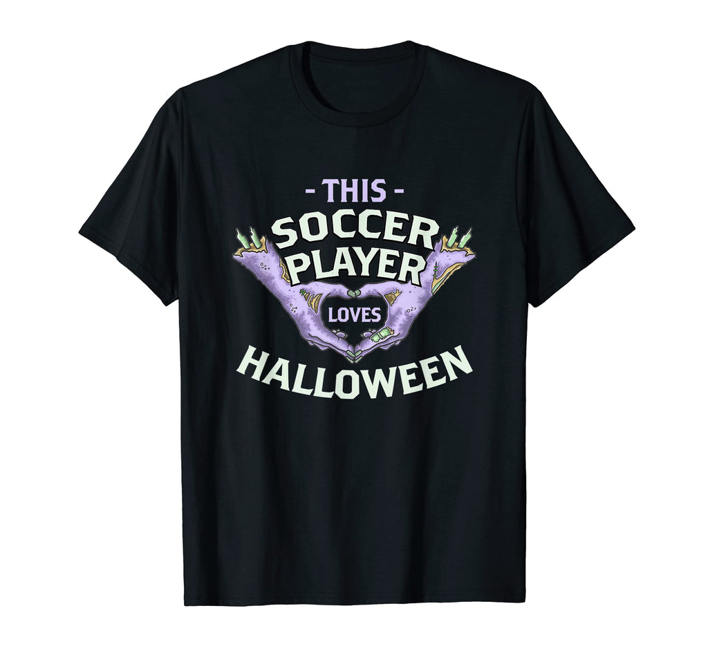 This Soccer Player Loves Halloween T-Shirt - Novelty Apparel for Adults - T-Shirt, Sweatshirt, Hoodie