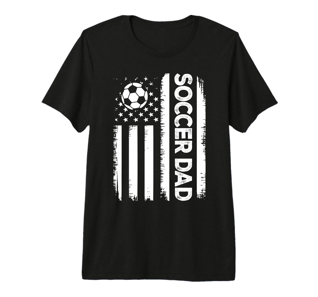 Mens Soccer Dad American Flag T-Shirt - Unique Graphic Men Women - T-Shirt, Sweatshirt, Hoodie