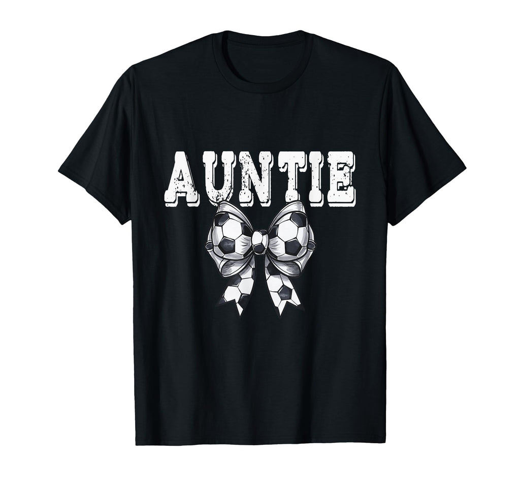 Coquette Soccer Bow Mom Auntie Grandma T-Shirt - Aesthetic Graphic Unisex - T-Shirt, Sweatshirt, Hoodie