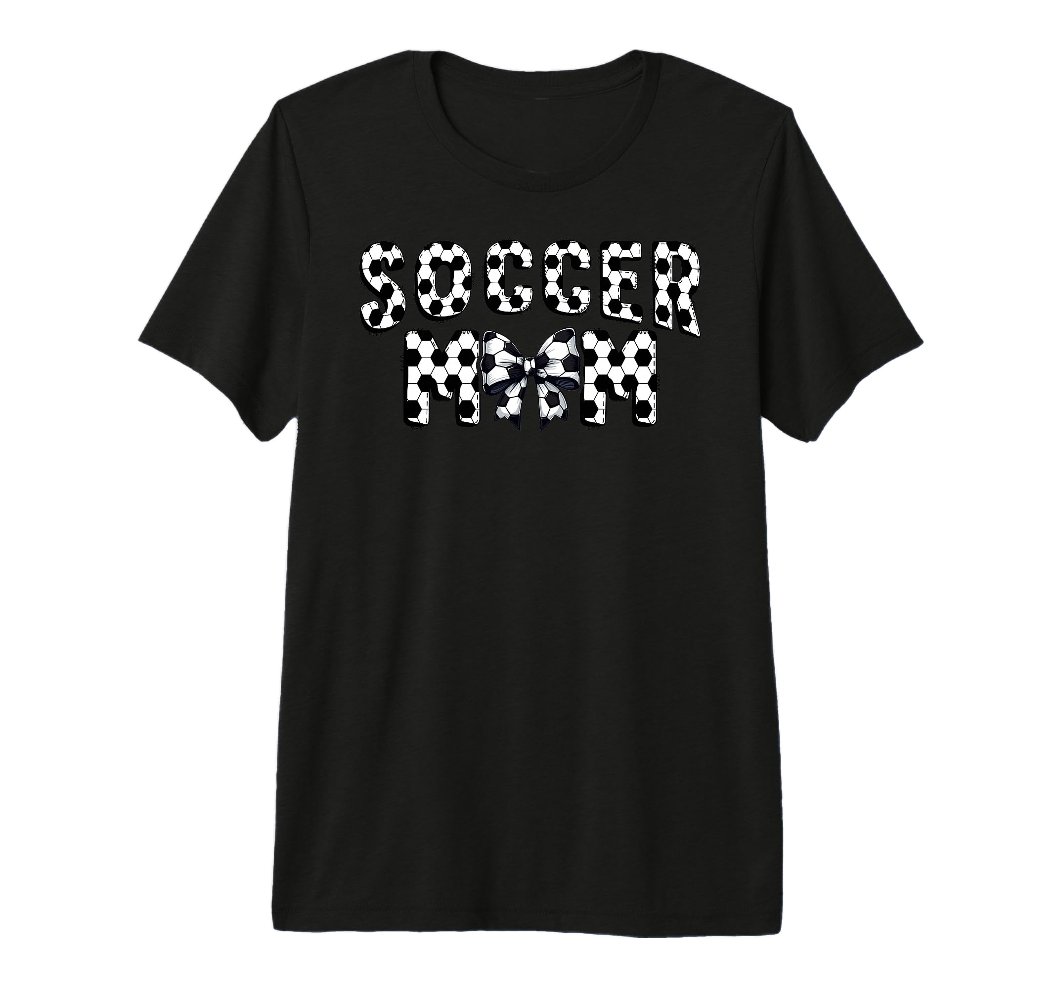 Soccer Mom Pattern Bow Football T-Shirt - Fun Novelty Design for Adults - T-Shirt, Sweatshirt, Hoodie
