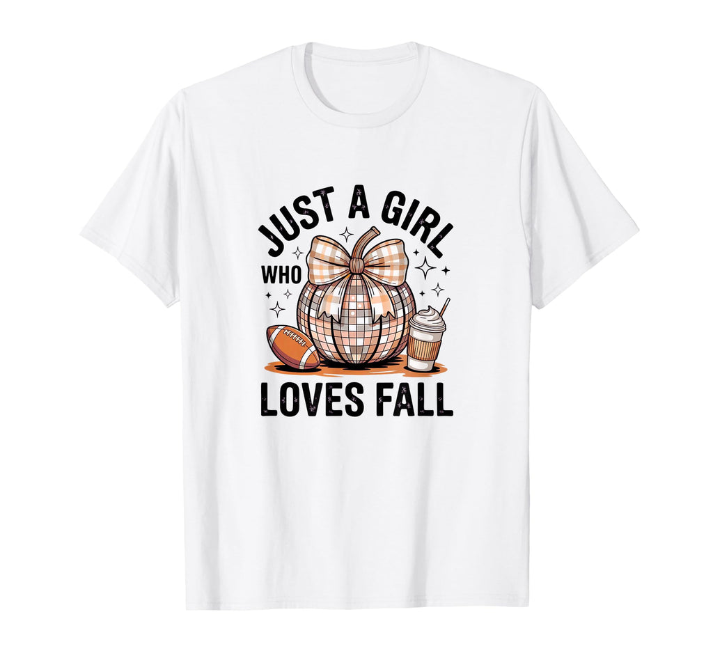 Coquette Bow Sports Fall Pumpkin Coffe T-Shirt - Novelty Apparel Men Women - T-Shirt, Sweatshirt, Hoodie