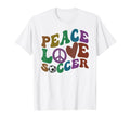 Groovy Peace Love Soccer Kicking Ball T-Shirt - Fun Novelty Design Unisex - T-Shirt, Sweatshirt, Hoodie