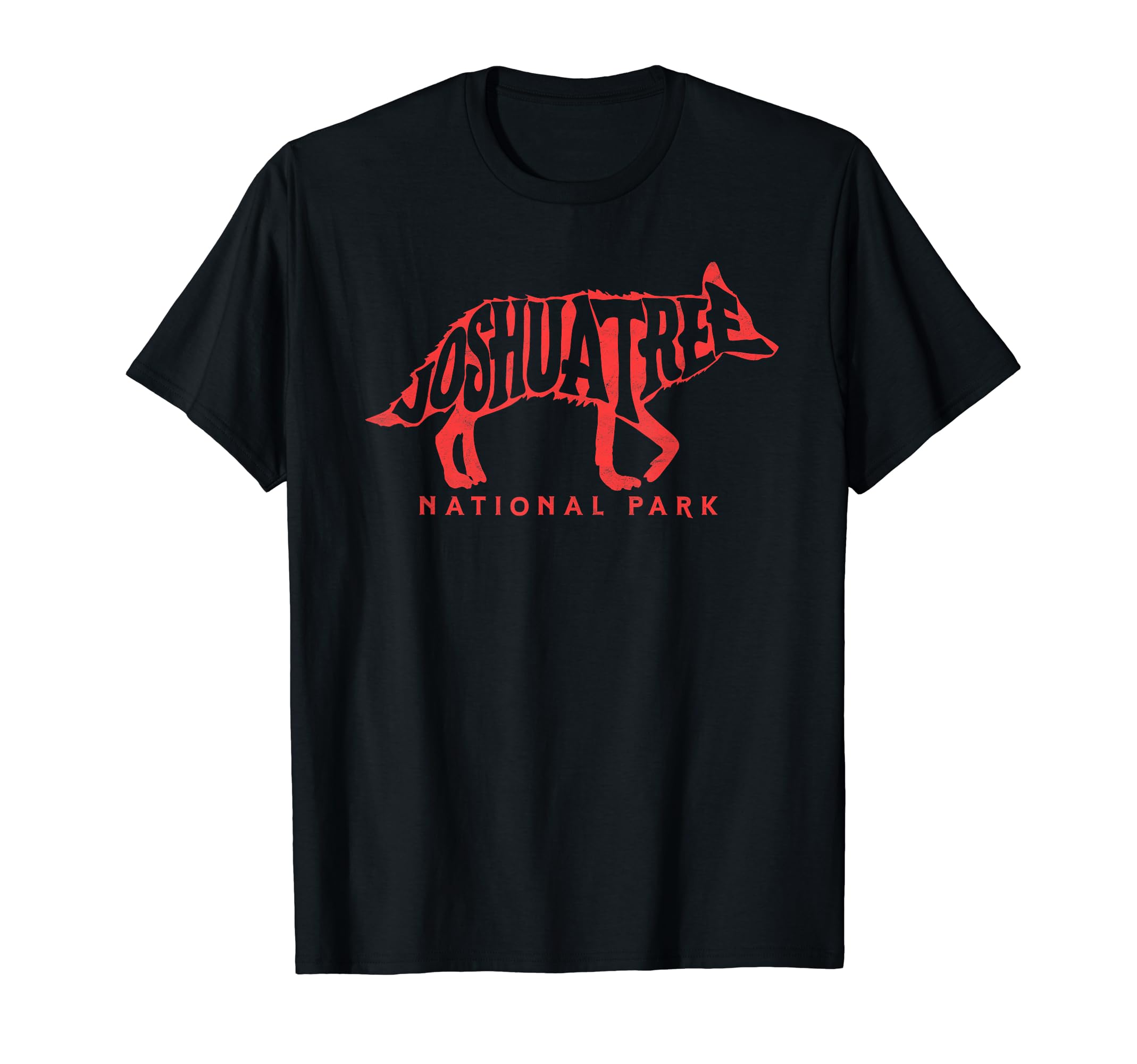Joshua Tree National Park Red Coyote T-Shirt - Fun Novelty Design Unisex - T-Shirt, Sweatshirt, Hoodie