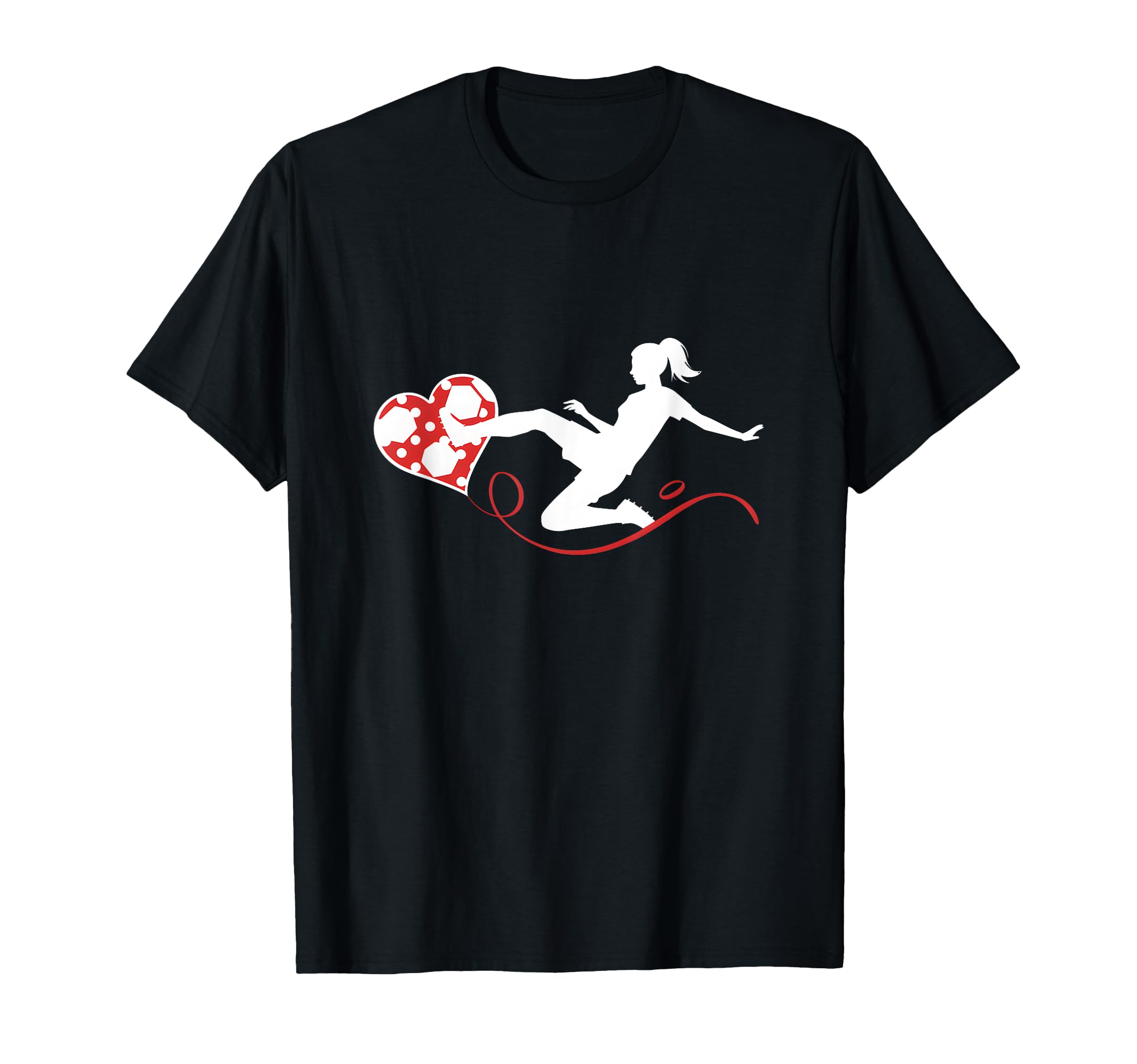 Soccer Ball Heart Valentine Day T-Shirt - Streetwear Style for Adults - T-Shirt, Sweatshirt, Hoodie