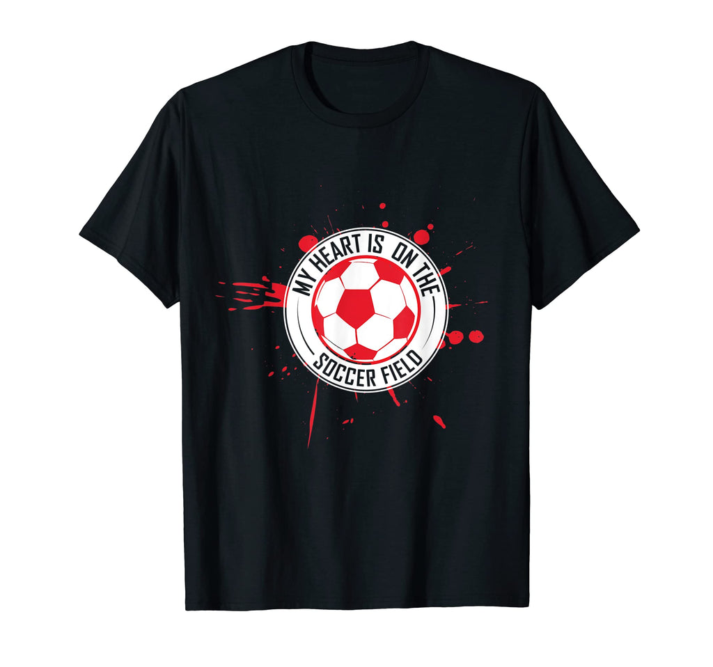 My Heart Is Soccer Field T-Shirt - Graphic Print Men Women - T-Shirt, Sweatshirt, Hoodie
