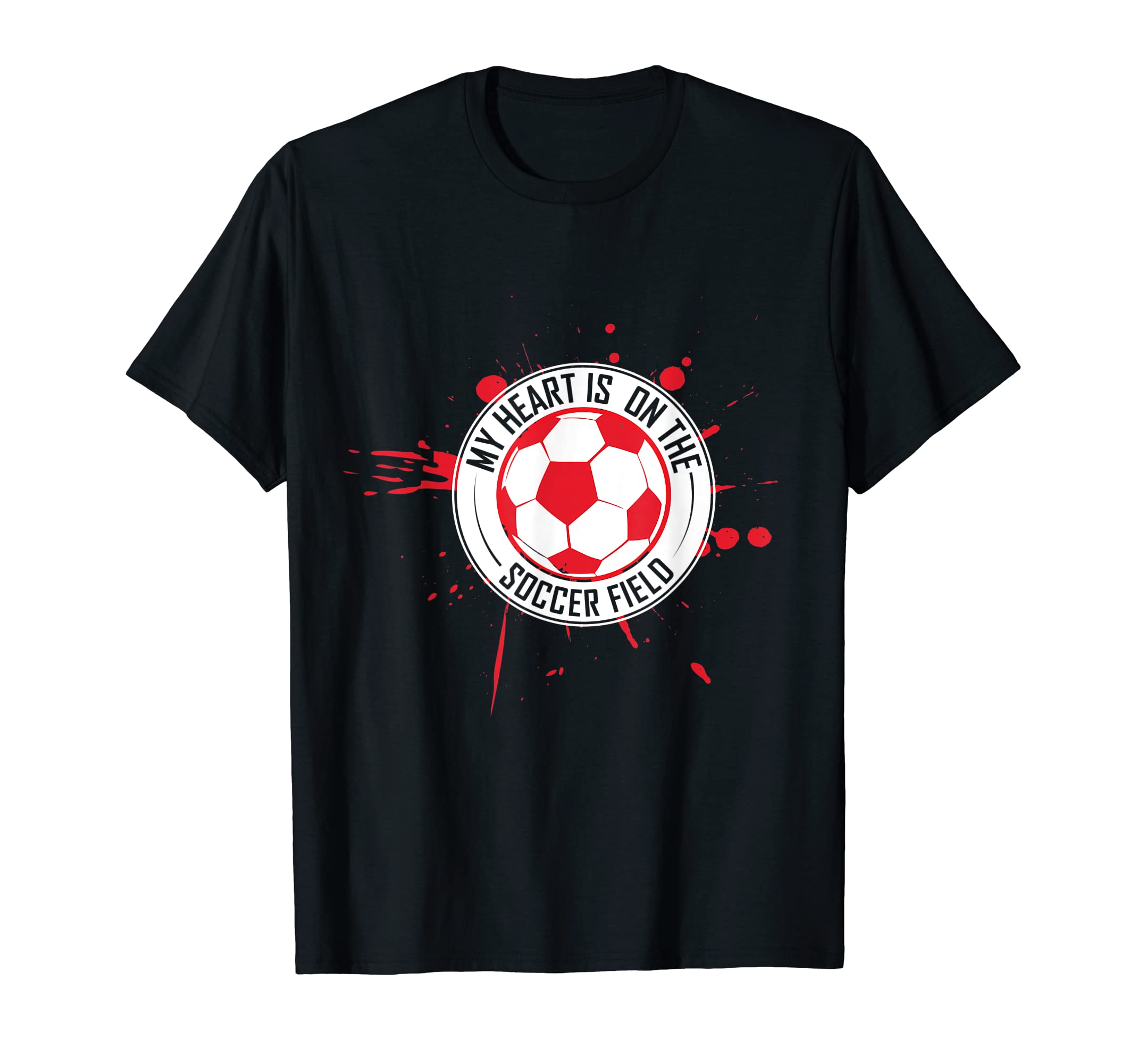 My Heart Is Soccer Field T-Shirt - Graphic Print Men Women - T-Shirt, Sweatshirt, Hoodie