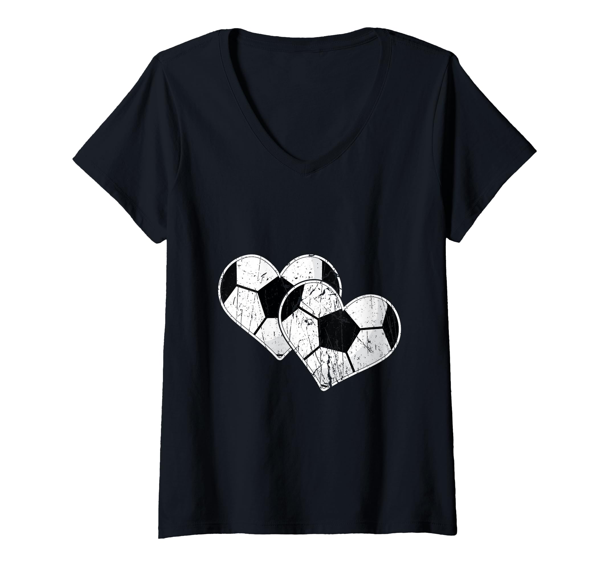 Soccer Hearts Ball Play Sports Gift Love T-Shirt - Unique Graphic Unisex - T-Shirt, Sweatshirt, Hoodie