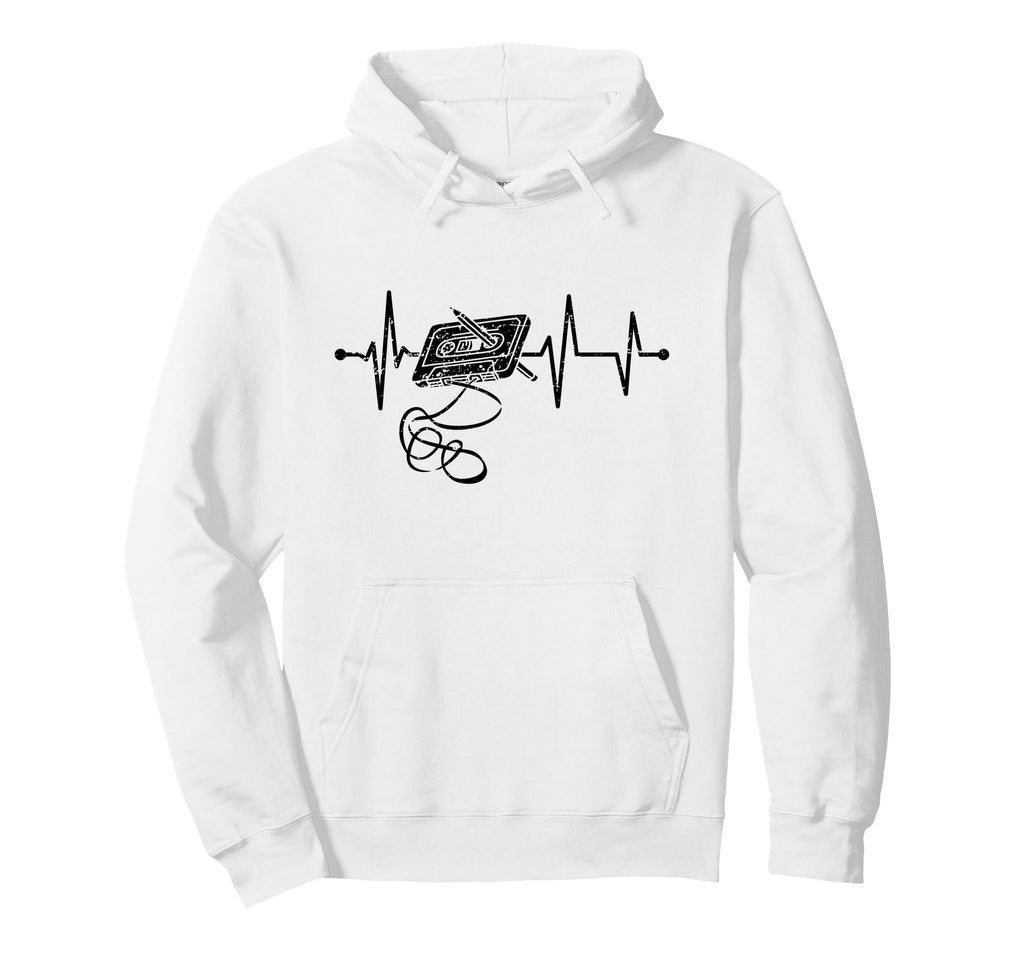 Music Cassette Heartbeat Mixtape Hoodie - Aesthetic Graphic for Adults - T-Shirt, Sweatshirt, Hoodie
