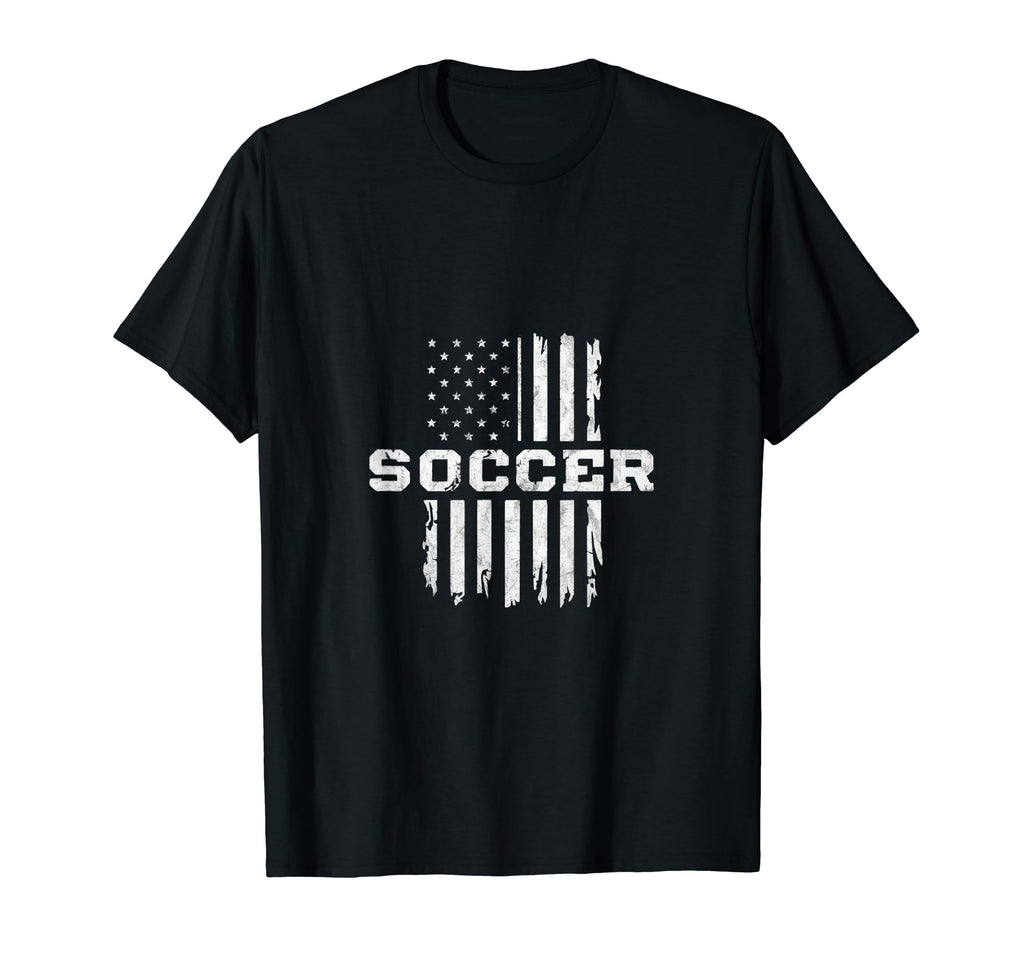 American Flag Soccer Rustic Distressed T-Shirt - Unique Graphic Men Women - T-Shirt, Sweatshirt, Hoodie