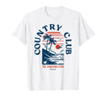 Country Club Florida Beach Surf Blue T-Shirt - Trendy Graphic Men Women - T-Shirt, Sweatshirt, Hoodie