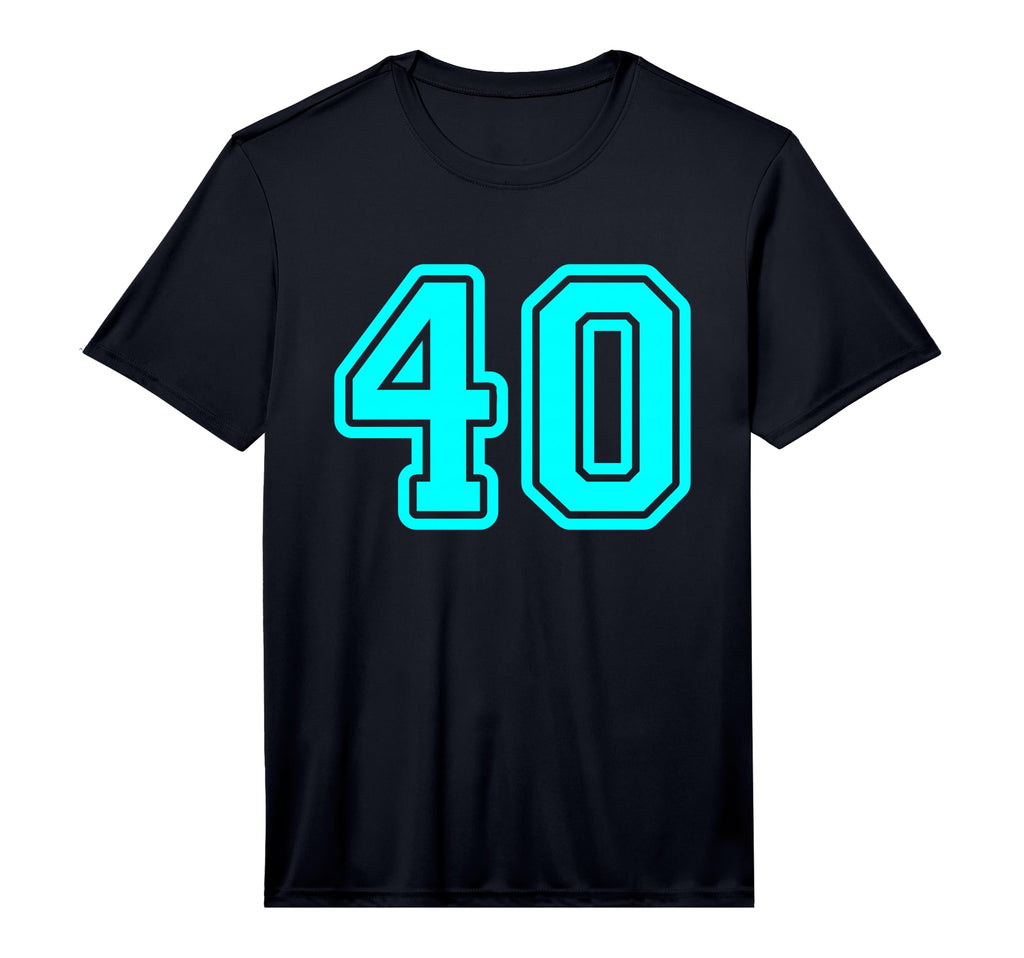Jersey 40 Cyan Sports Team Player Fan T-Shirt - Custom Art Print Men Women - T-Shirt, Sweatshirt, Hoodie
