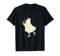 Ghost Roller Skate Halloween T-Shirt - Minimalist Print Men Women - T-Shirt, Sweatshirt, Hoodie