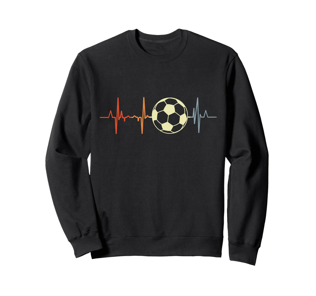 I Love Soccer Heartbeat Football Sweatshirt - Novelty Apparel Unisex - T-Shirt, Sweatshirt, Hoodie