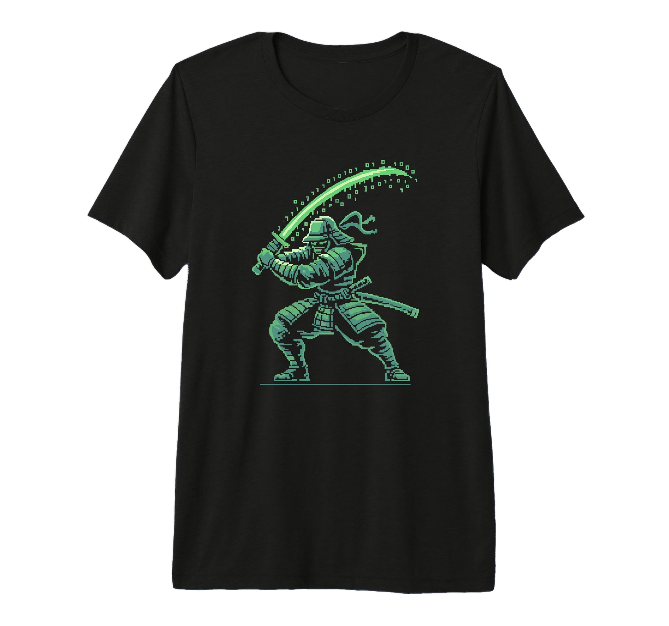 Pixel Samurai Warrior Arcade Gamer Tri T-Shirt - Trendy Graphic for Adults - T-Shirt, Sweatshirt, Hoodie