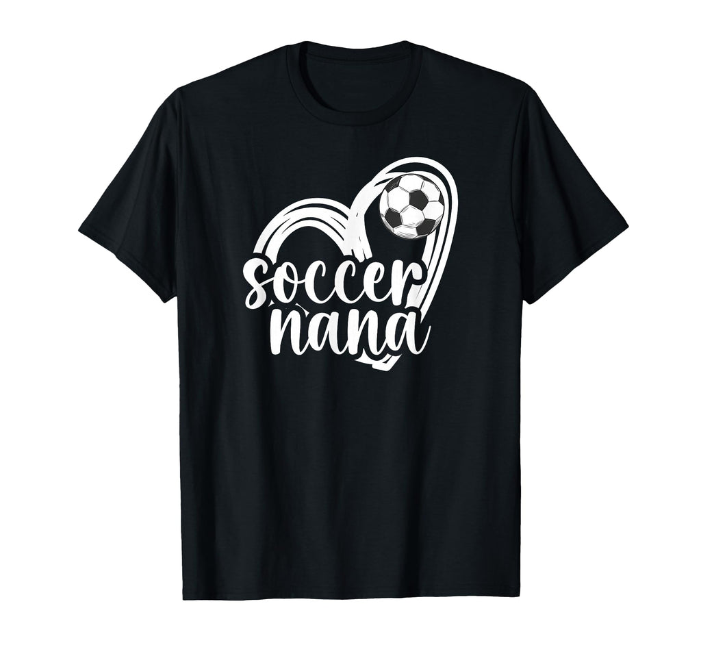 Soccer Nana Heart Grandma Nana Soccer T-Shirt - Trendy Graphic Unisex - T-Shirt, Sweatshirt, Hoodie