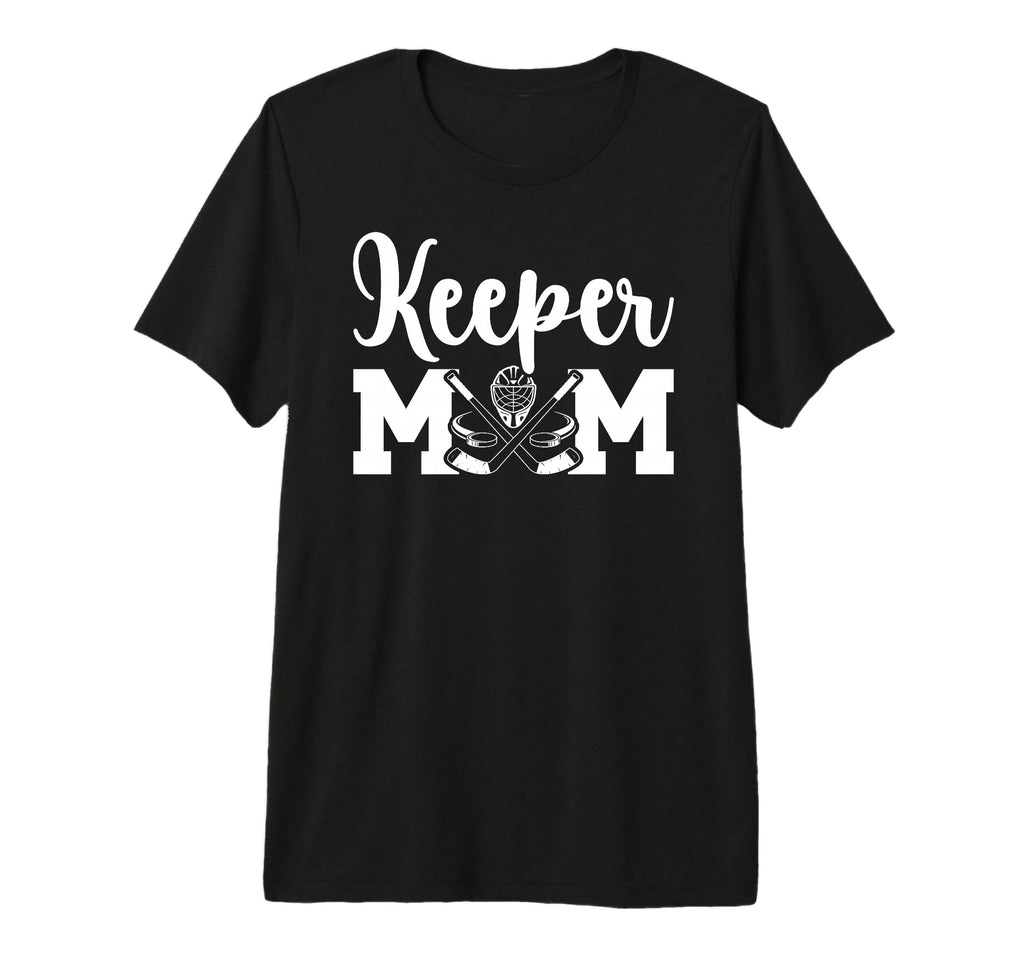 Hockey Keeper Mom Ice Hockey Goalie T-Shirt - Minimalist Print for Adults - T-Shirt, Sweatshirt, Hoodie