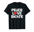 Peace Love Skate Roller Skating 70S T-Shirt - Custom Art Print for Adults - T-Shirt, Sweatshirt, Hoodie