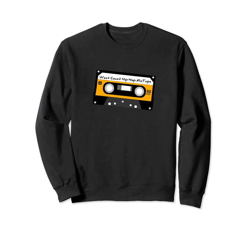 West Coast Hip Hop Mixtape Dj Sweatshirt - Novelty Apparel for Adults - T-Shirt, Sweatshirt, Hoodie