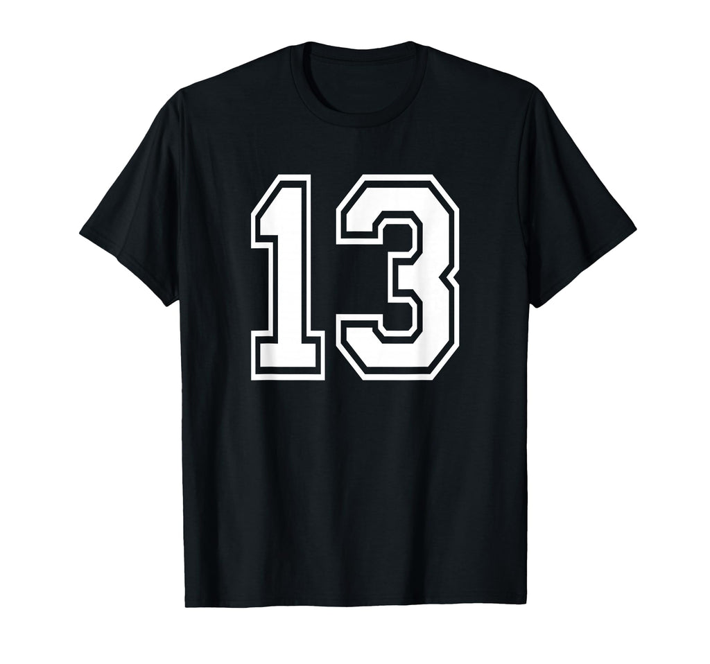 Number 13 Numbered Uniform Sports T-Shirt - Aesthetic Graphic for Adults - T-Shirt, Sweatshirt, Hoodie
