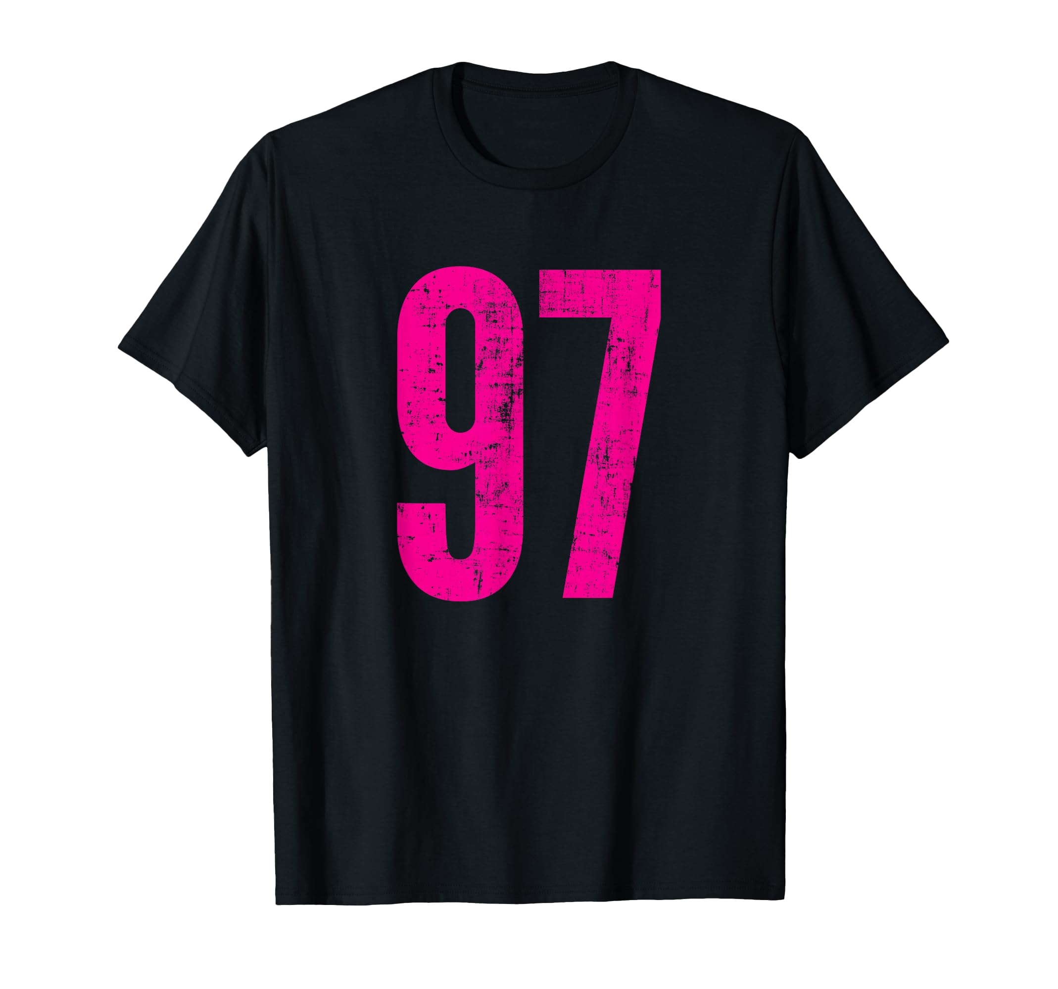 Number 97 Distressed Sport Team Player T-Shirt - Trendy Graphic Unisex - T-Shirt, Sweatshirt, Hoodie