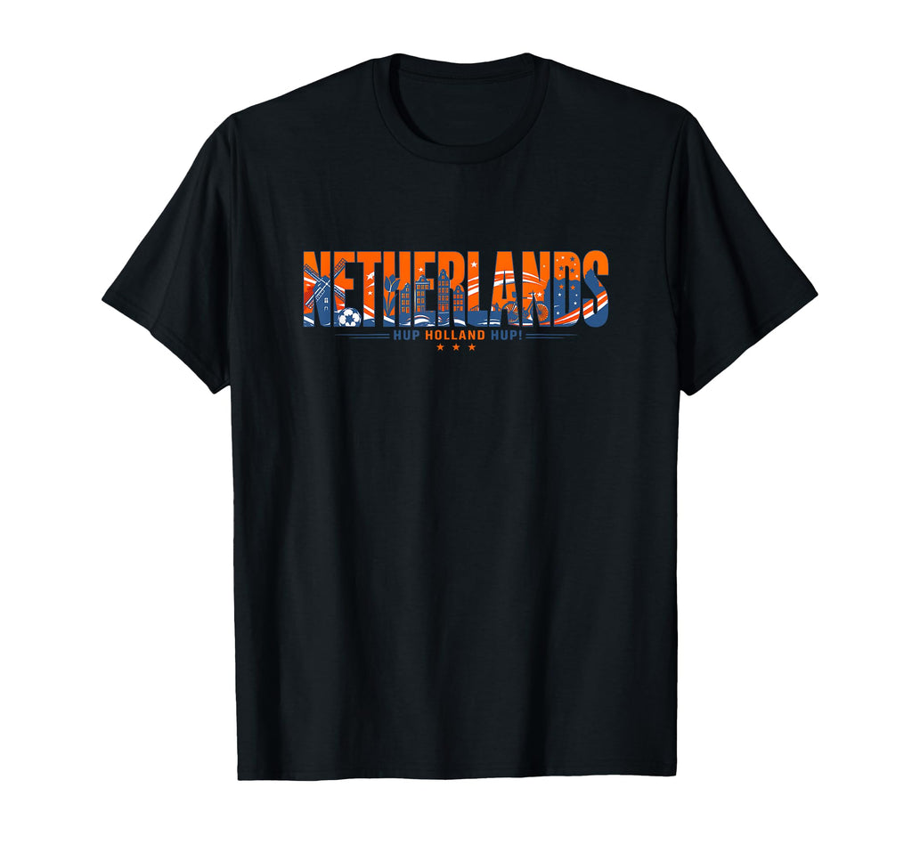 Netherlands Soccer Hup Holland Hup T-Shirt - Fun Novelty Design for Adults - T-Shirt, Sweatshirt, Hoodie