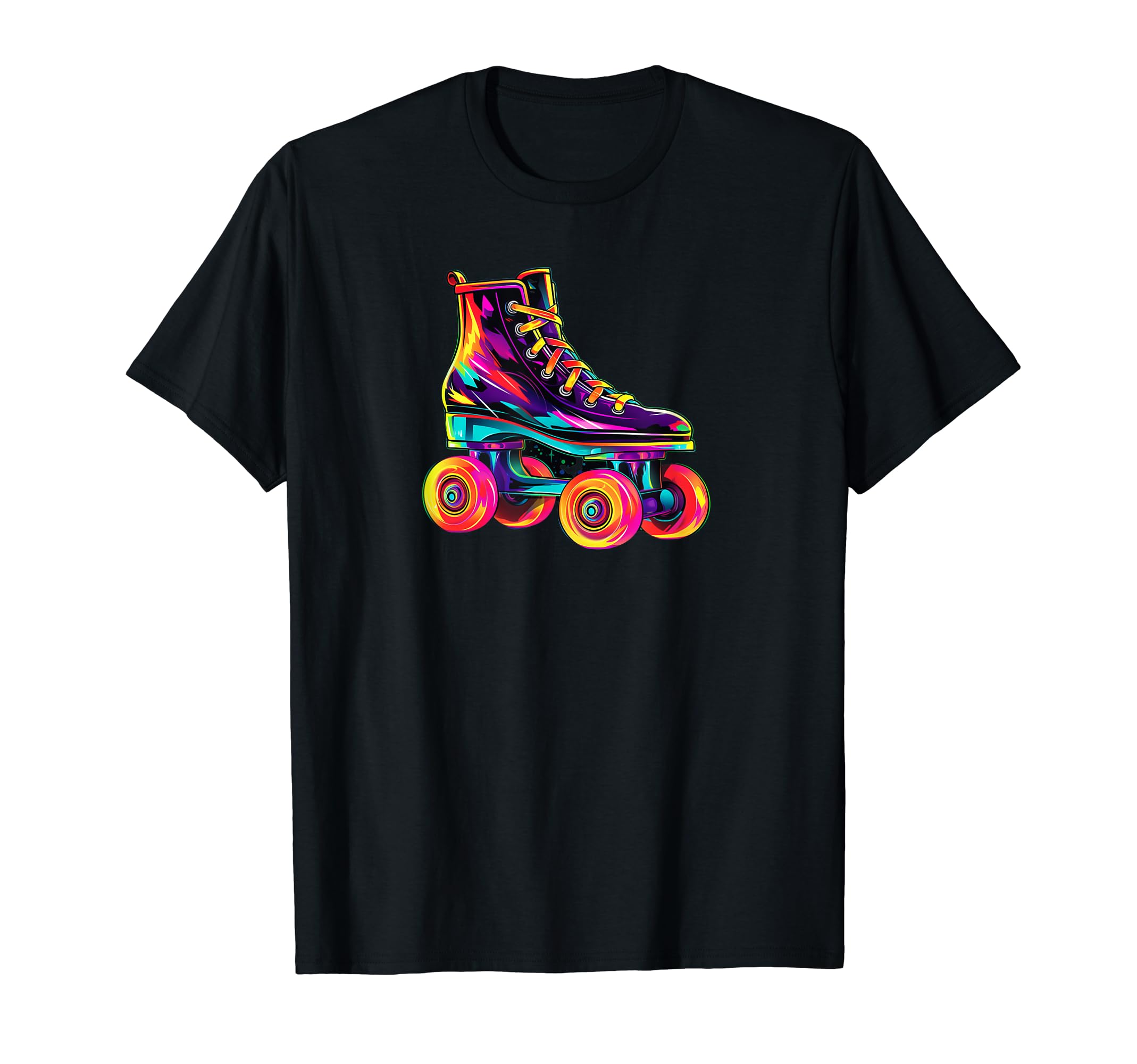 Inspired Roller Skate Disco Ball 80S T-Shirt - Graphic Print Men Women - T-Shirt, Sweatshirt, Hoodie
