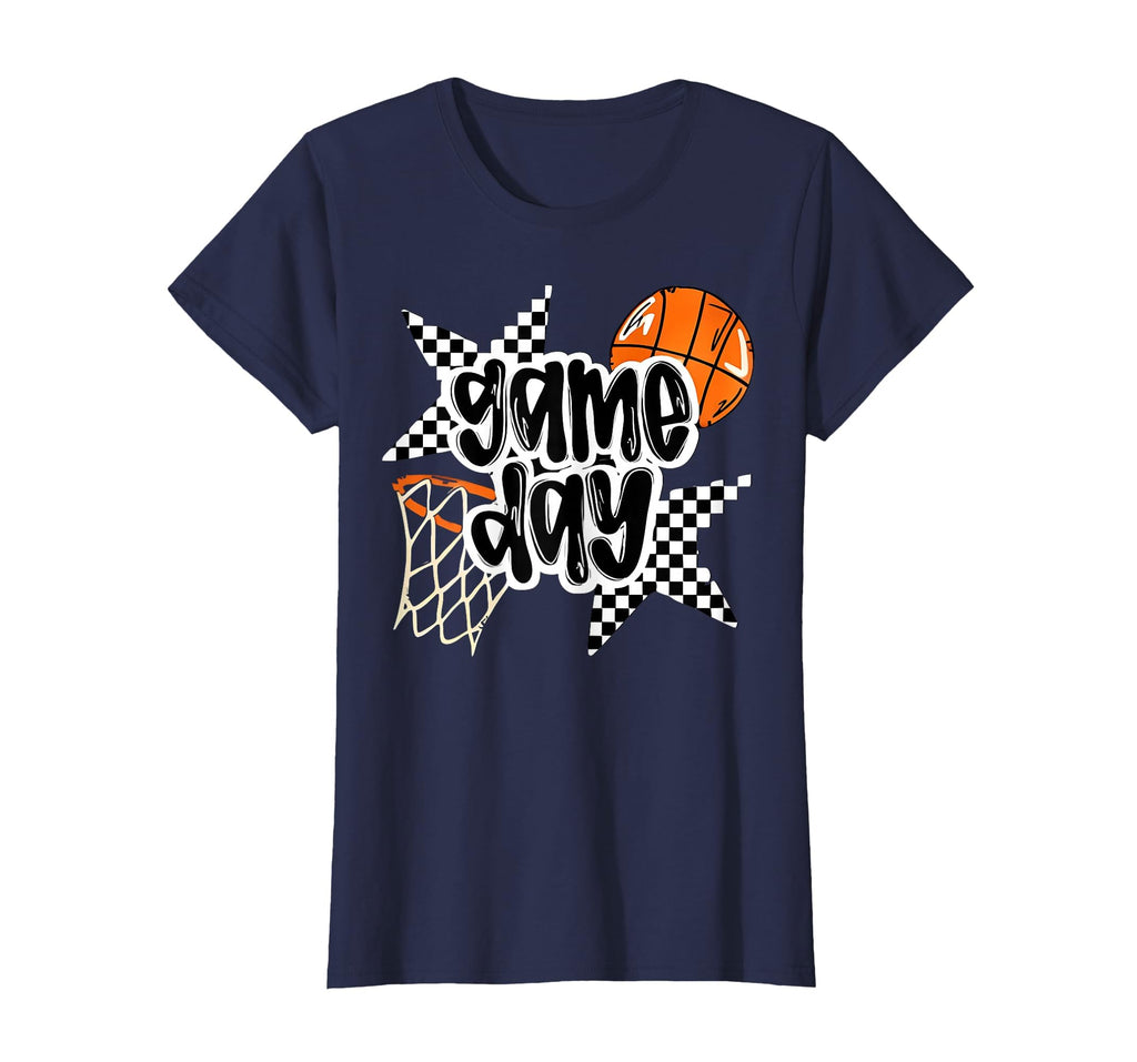 Basketball Player Game Day Checkered T-Shirt - Fun Novelty Design Unisex - T-Shirt, Sweatshirt, Hoodie