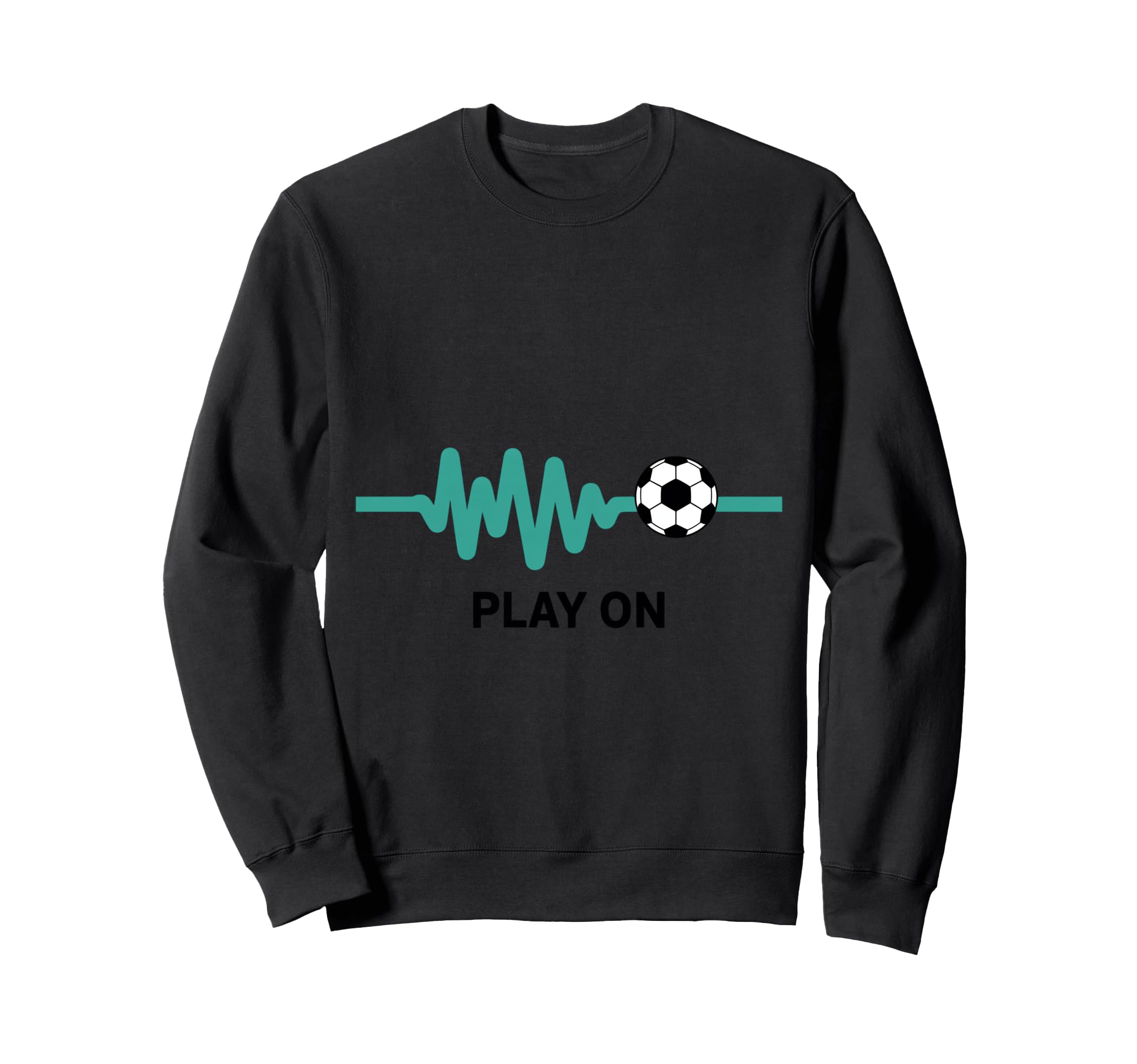 Play Soccer Heartbeat Enthusiast Sweatshirt - Custom Art Print Unisex - T-Shirt, Sweatshirt, Hoodie