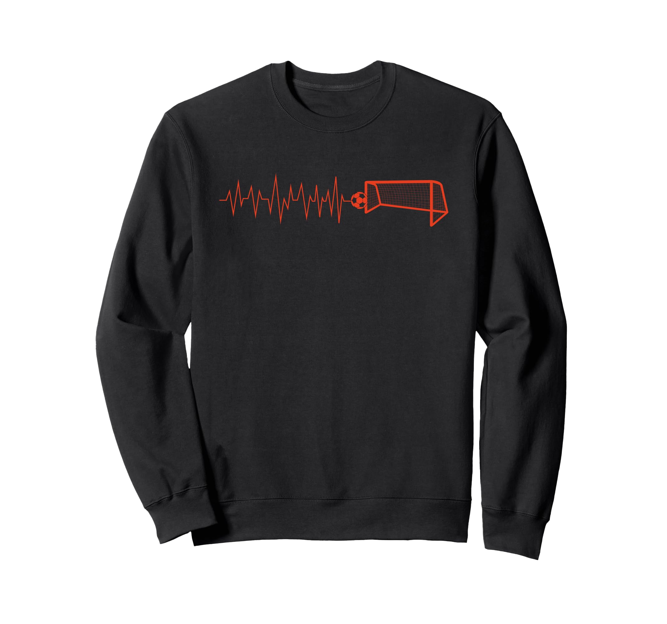 Funny Soccer Heartbeat Ecg Football Sweatshirt - Trendy Graphic Unisex - T-Shirt, Sweatshirt, Hoodie