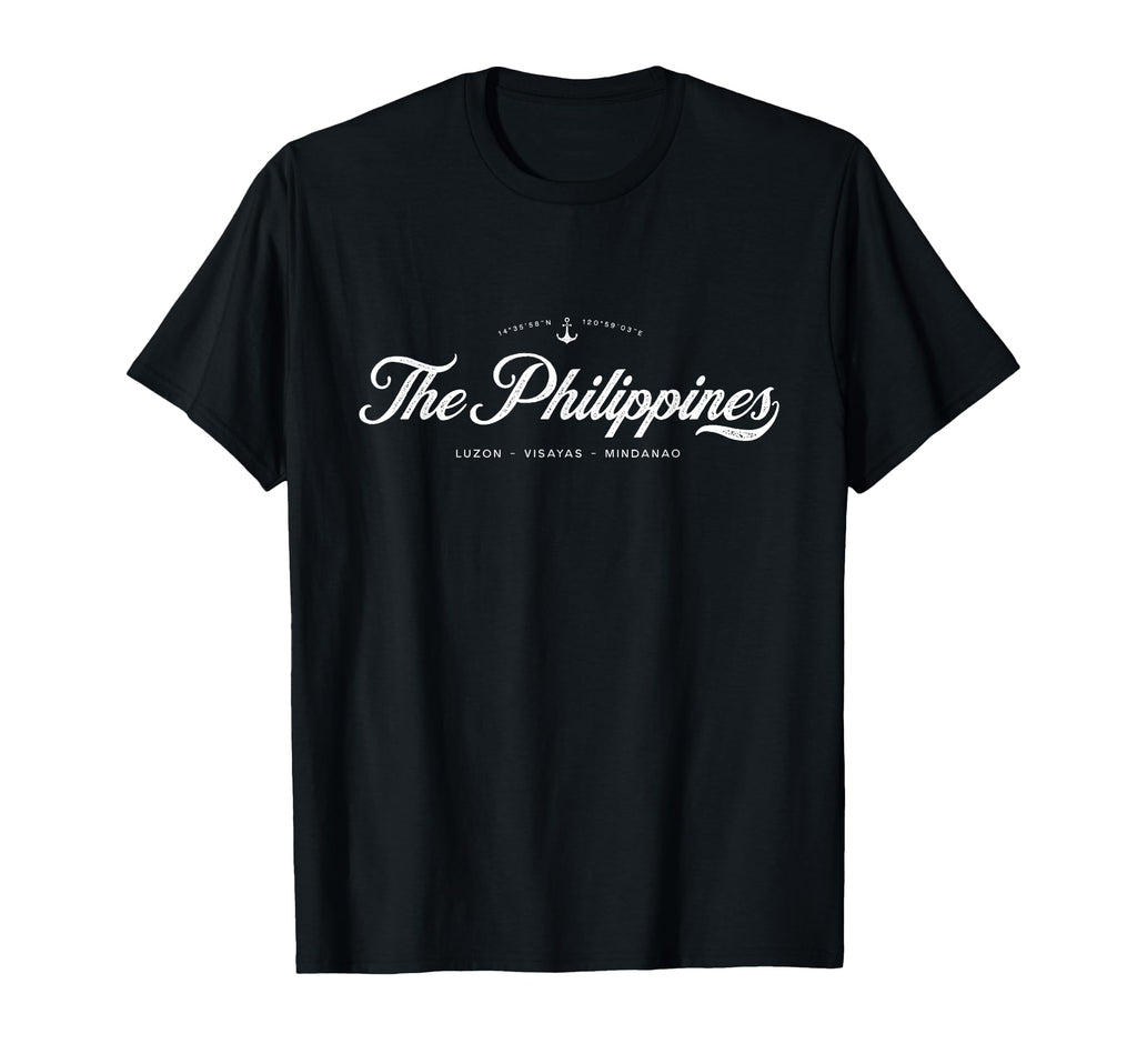 Philippines Distressed Adults Black T-Shirt - Trendy Graphic for Adults - T-Shirt, Sweatshirt, Hoodie