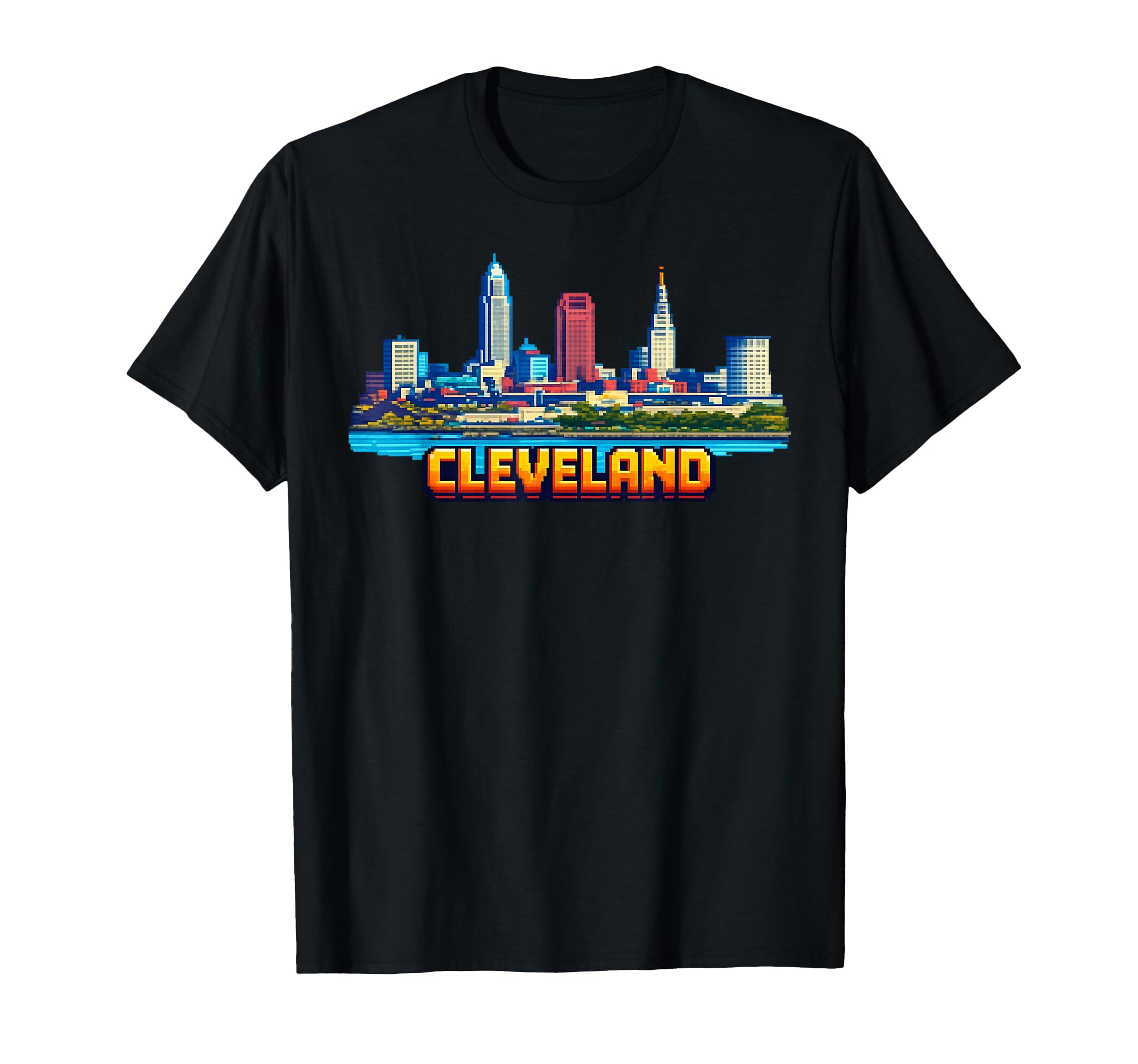 Cleveland 8 Bit Video Arcade Gamer Gaming T-Shirt - Trendy Graphic Unisex - T-Shirt, Sweatshirt, Hoodie
