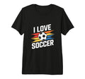 I Love Soccer Vibrant Tri Blend T-Shirt - Novelty Apparel Men Women - T-Shirt, Sweatshirt, Hoodie