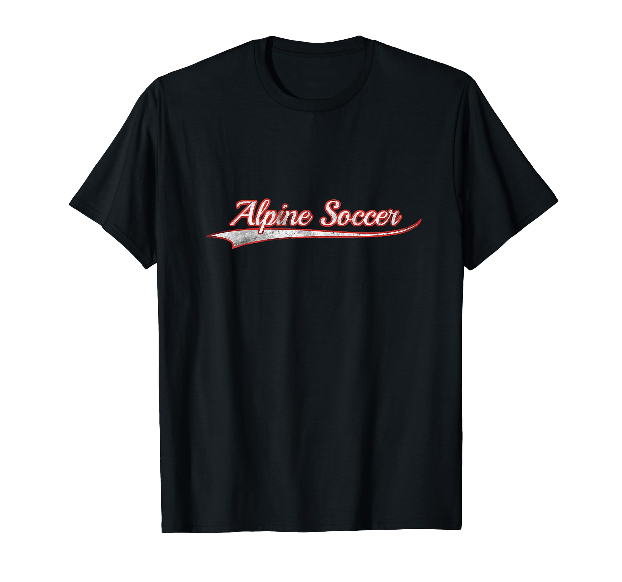 Alpine Soccer Varsity Distressed T-Shirt - Fun Novelty Design Men Women - T-Shirt, Sweatshirt, Hoodie