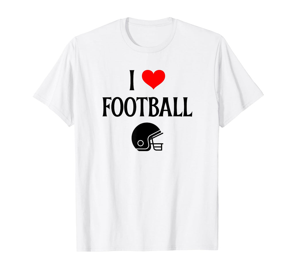 I Love Football I Heart Football Funny T-Shirt - Graphic Print for Adults - T-Shirt, Sweatshirt, Hoodie