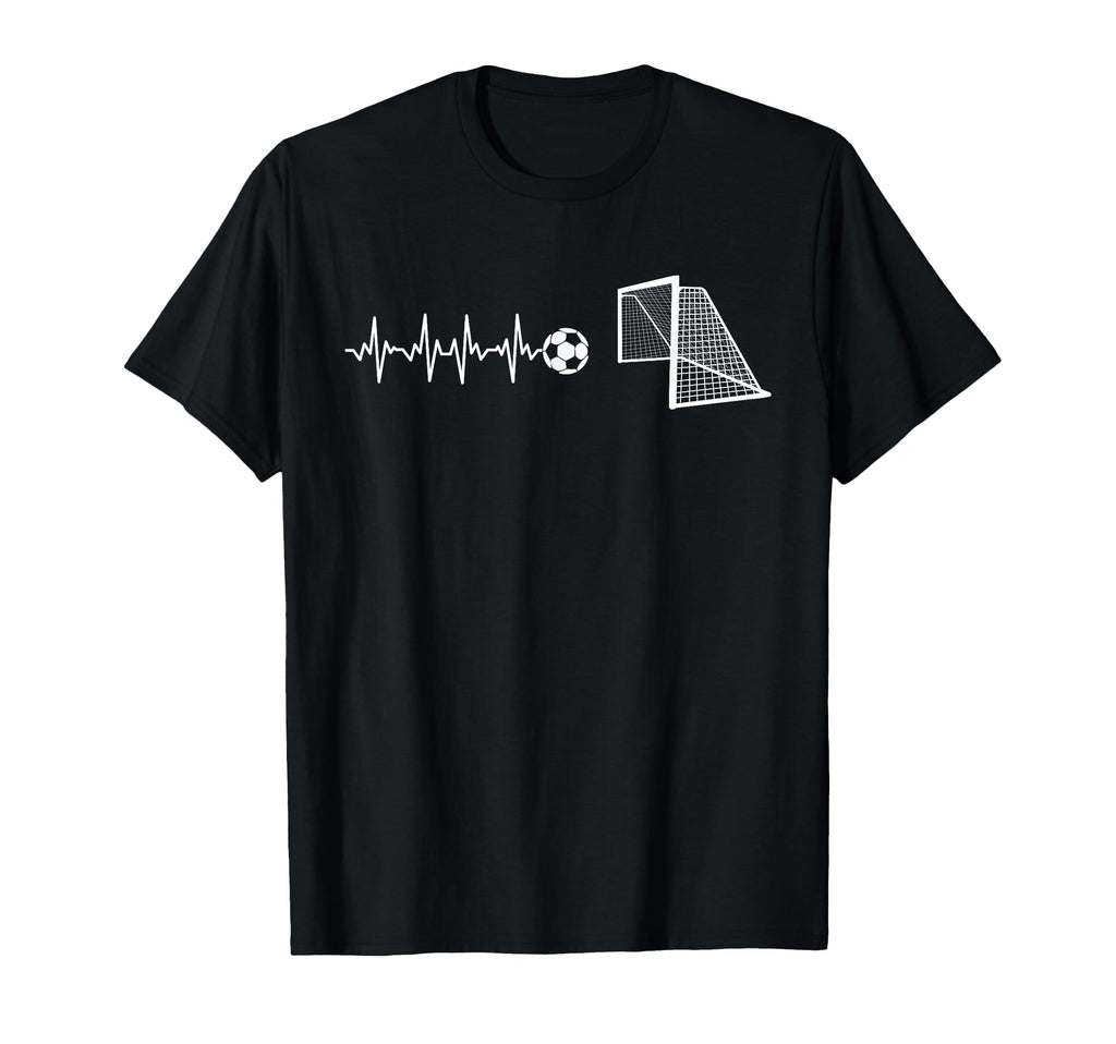 Funny Soccer Heartbeat Ecg Football T-Shirt - Minimalist Print for Adults - T-Shirt, Sweatshirt, Hoodie