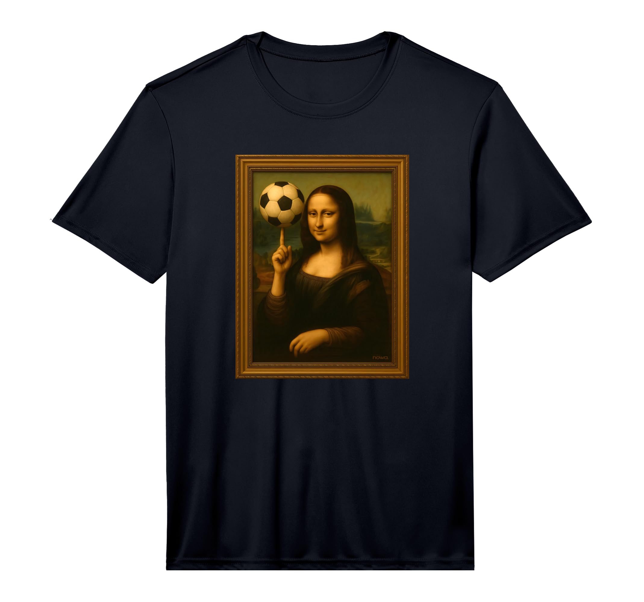Mona Lisa Loves Soccer Spinning T-Shirt - Aesthetic Graphic for Adults - T-Shirt, Sweatshirt, Hoodie