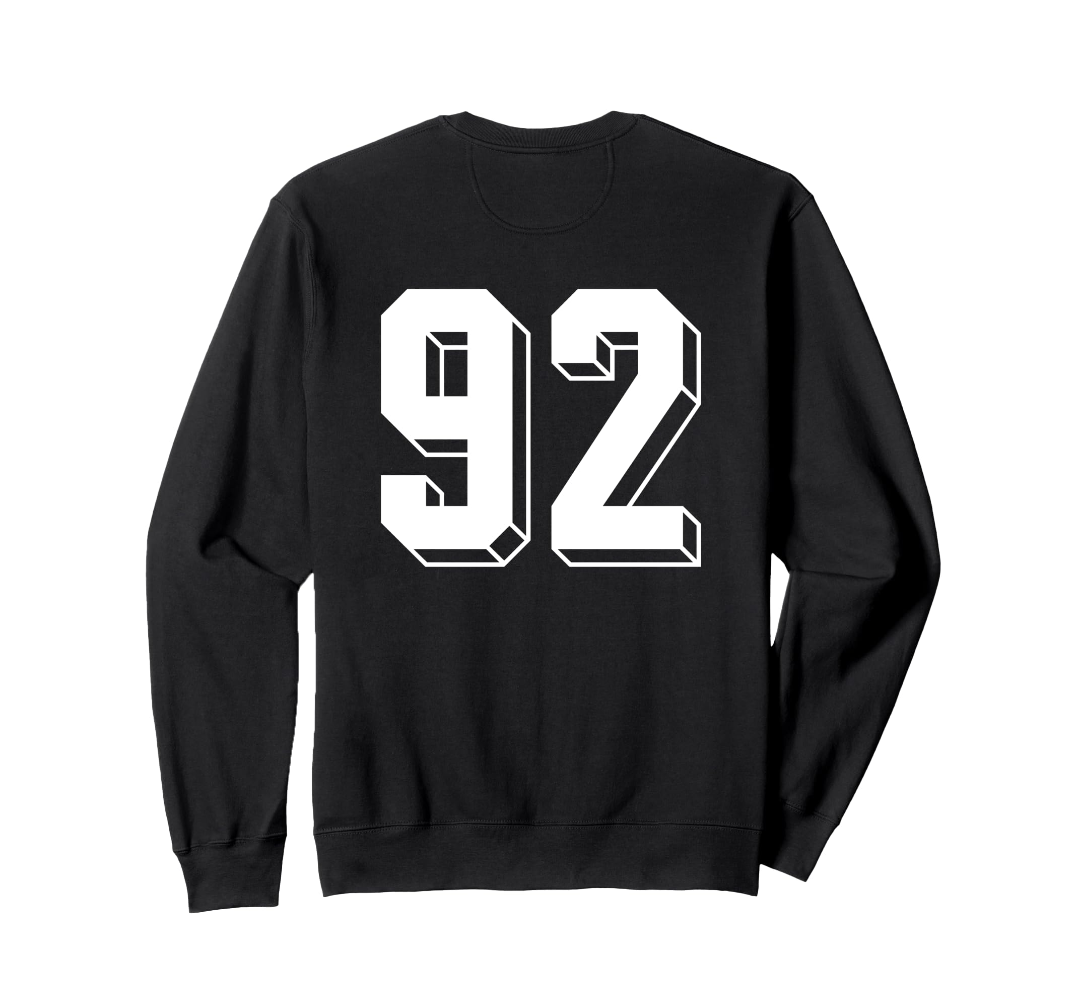Number 92 Backside 80S 90S Team Jersey Sweatshirt - Trendy Graphic Unisex - T-Shirt, Sweatshirt, Hoodie