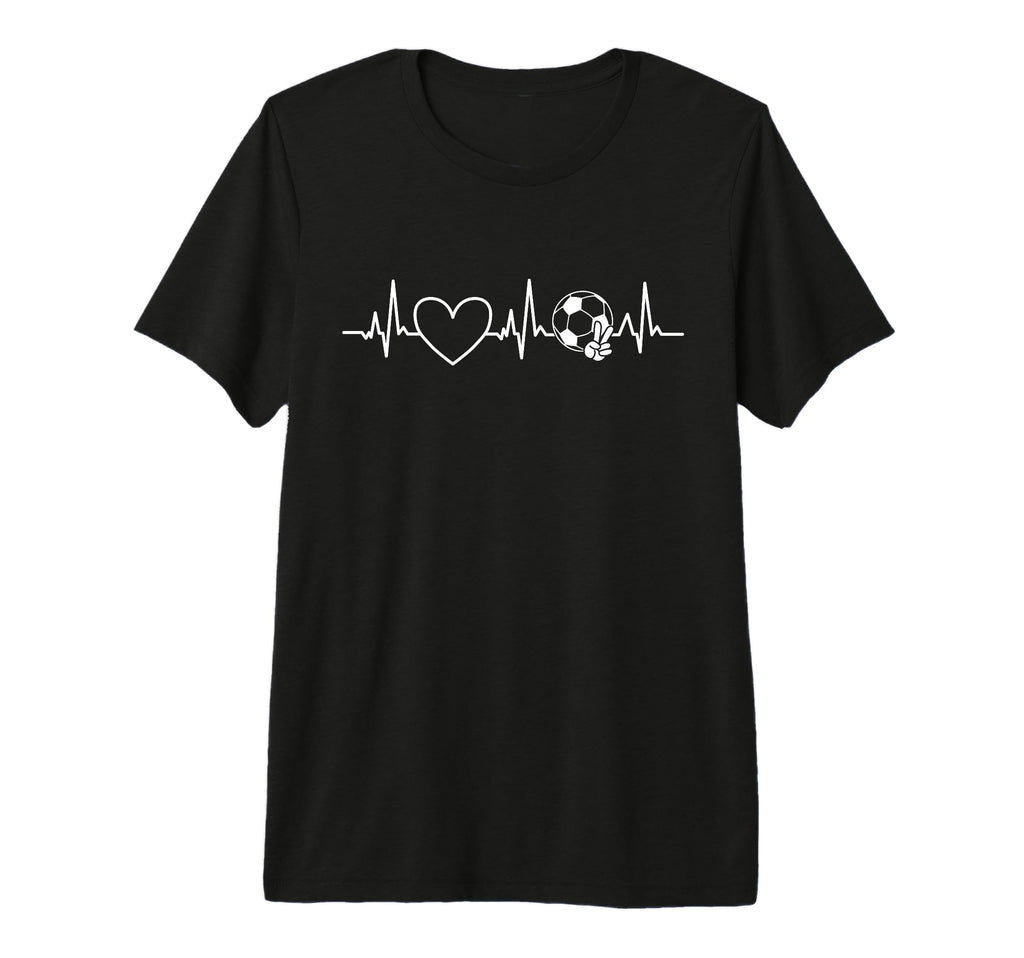 Soccer Heartbeat Football Dad Mom Tri T-Shirt - Trendy Graphic Men Women - T-Shirt, Sweatshirt, Hoodie