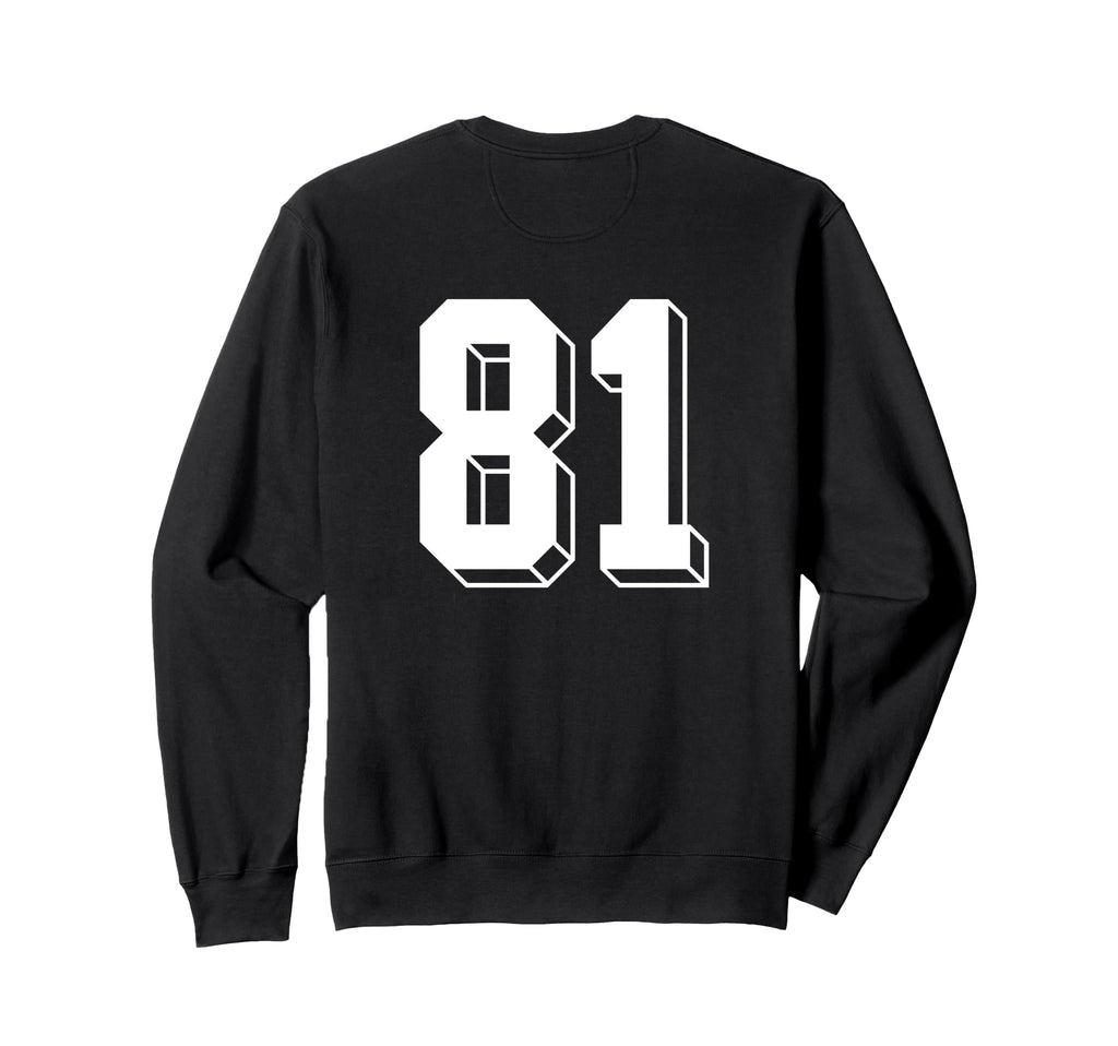 Number 81 Backside 80S 90S Team Sweatshirt - Aesthetic Graphic Men Women - T-Shirt, Sweatshirt, Hoodie